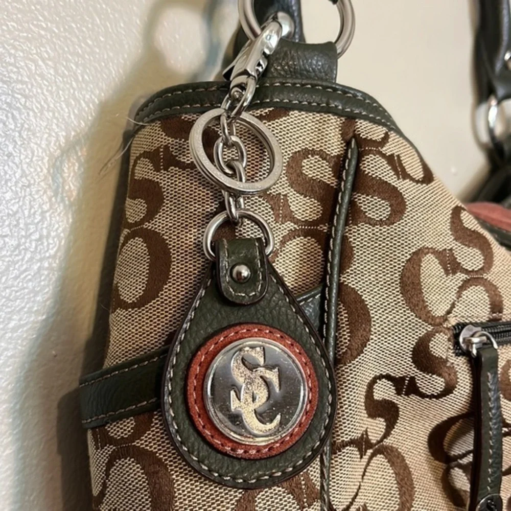 Sophia Caperelli shoulder bag brown tan burgundy